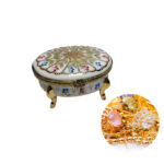 JOYERO DECORADO BLANCO EN PORCELANA